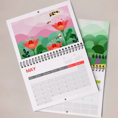  Wiro Bound Drilled Calendars - 01